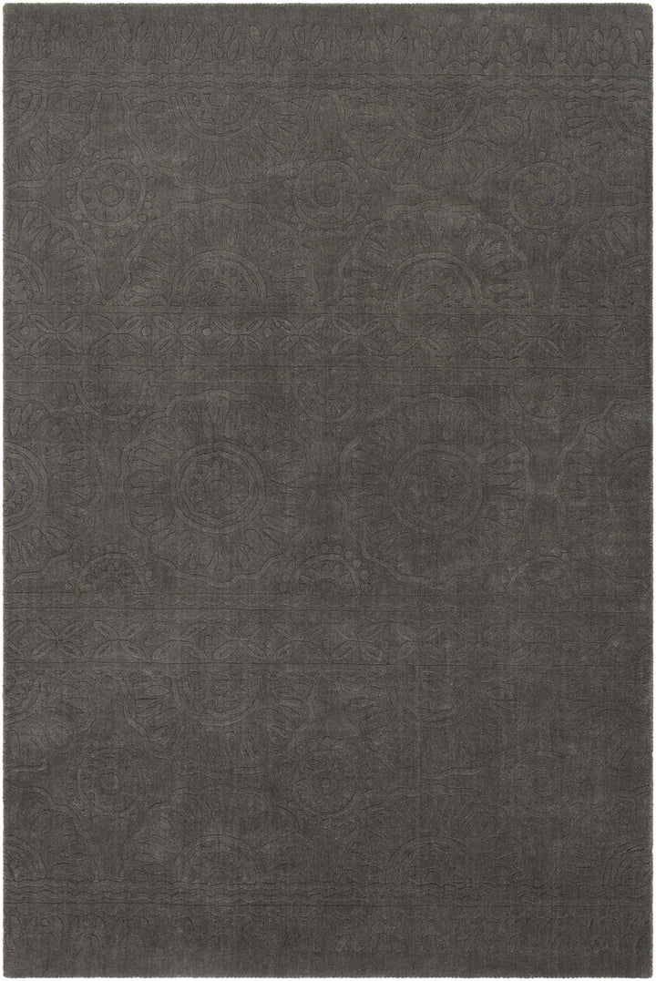 Eversholt Charcoal Modern Solid Design Handloom Area Rug