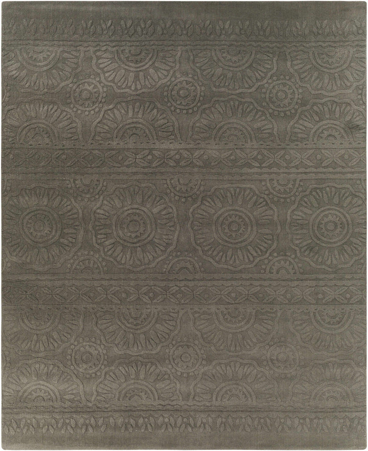 Eversholt Charcoal Modern Solid Design Handloom Area Rug
