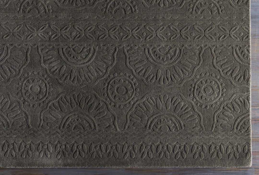 Eversholt Charcoal Modern Solid Design Handloom Area Rug - The Rug Decor