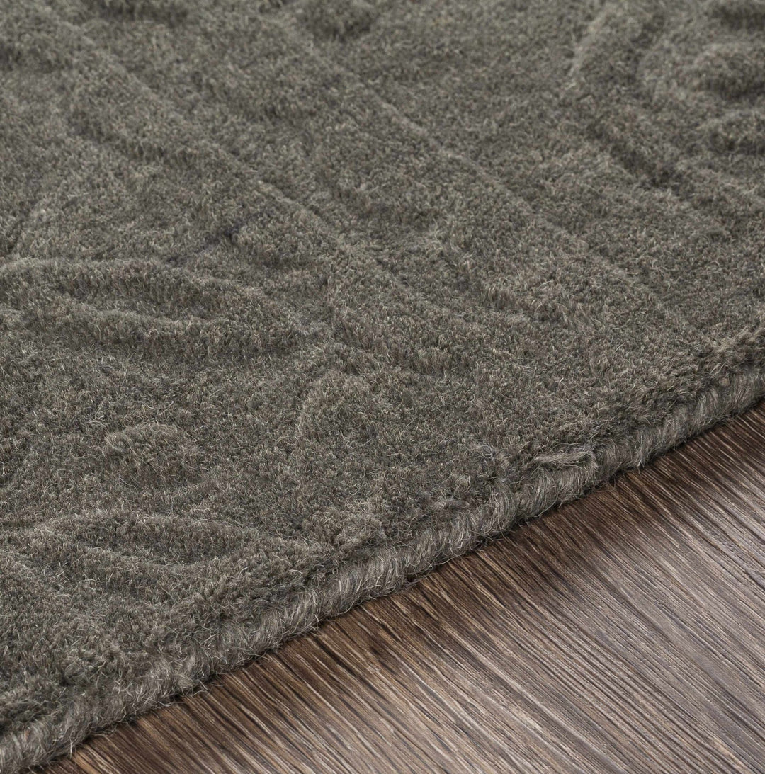 Eversholt Charcoal Modern Solid Design Handloom Area Rug - The Rug Decor