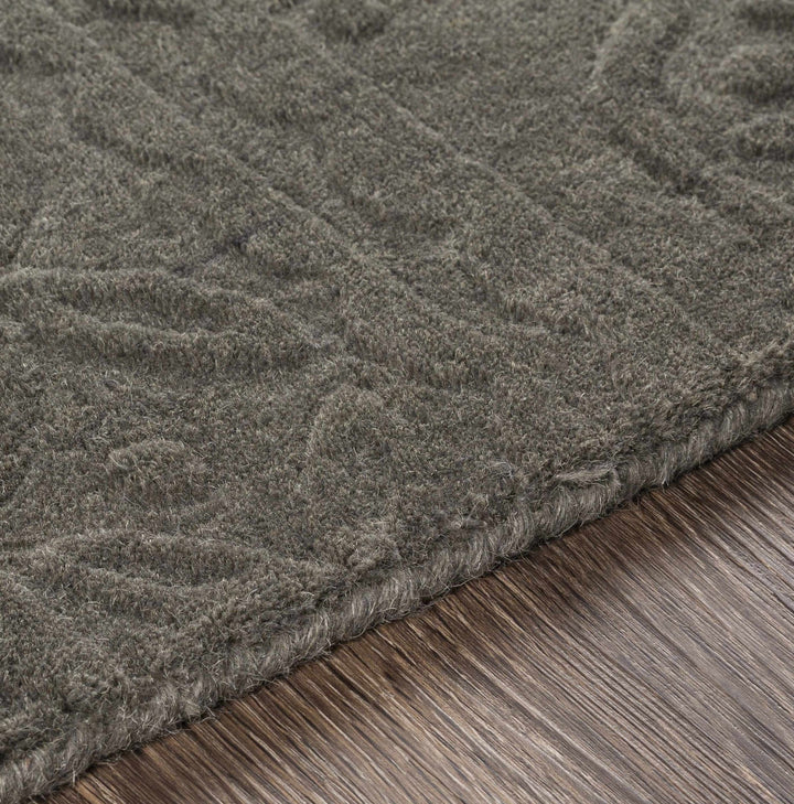 Eversholt Charcoal Modern Solid Design Handloom Area Rug - The Rug Decor
