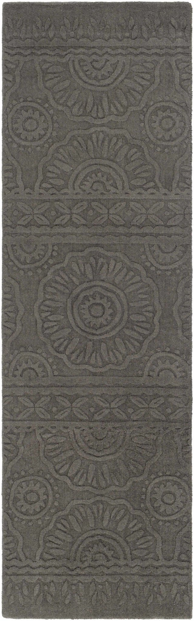 Eversholt Charcoal Modern Solid Design Handloom Area Rug - The Rug Decor