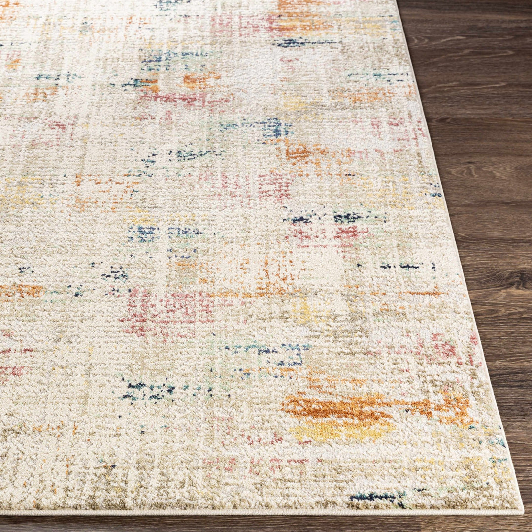 Eversley Modern Abstract Design Ivory And Rust Area Rug - The Rug Decor