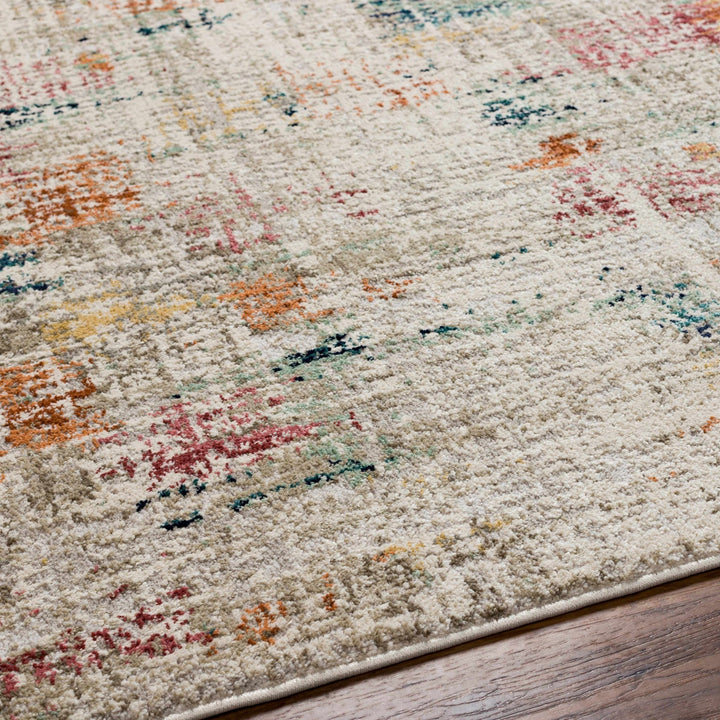 Eversley Modern Abstract Design Ivory And Rust Area Rug - The Rug Decor