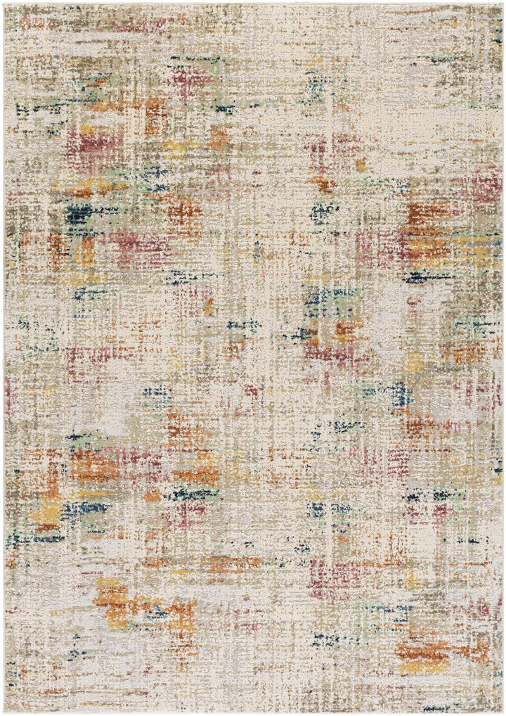 Eversley Modern Abstract Design Ivory And Rust Area Rug - The Rug Decor