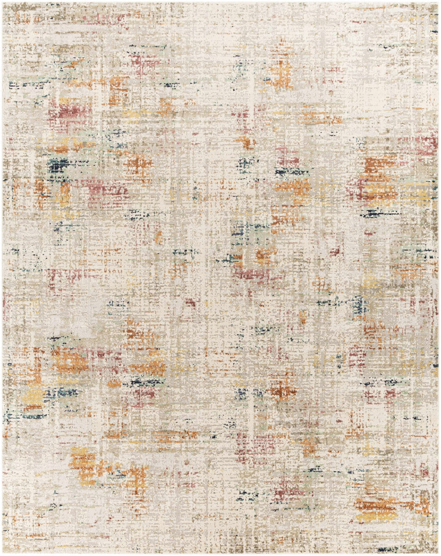 Eversley Modern Abstract Design Ivory And Rust Area Rug - The Rug Decor