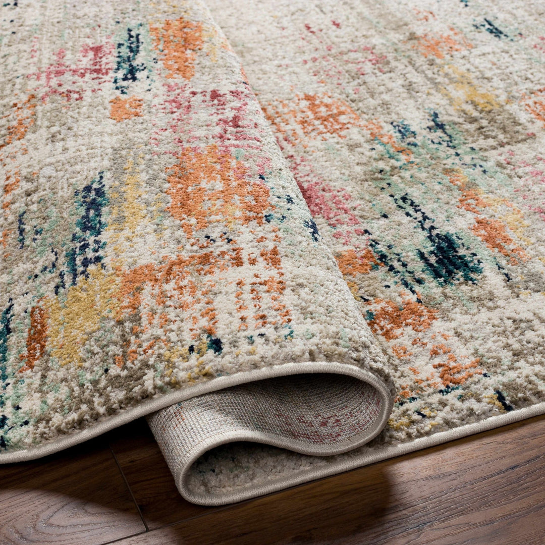 Eversley Modern Abstract Design Ivory And Rust Area Rug - The Rug Decor
