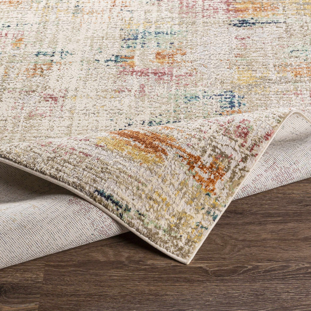Eversley Modern Abstract Design Ivory And Rust Area Rug - The Rug Decor