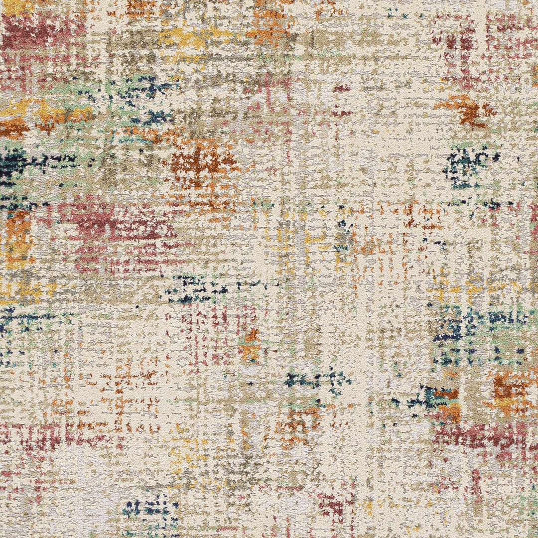 Eversley Modern Abstract Design Ivory And Rust Area Rug - The Rug Decor