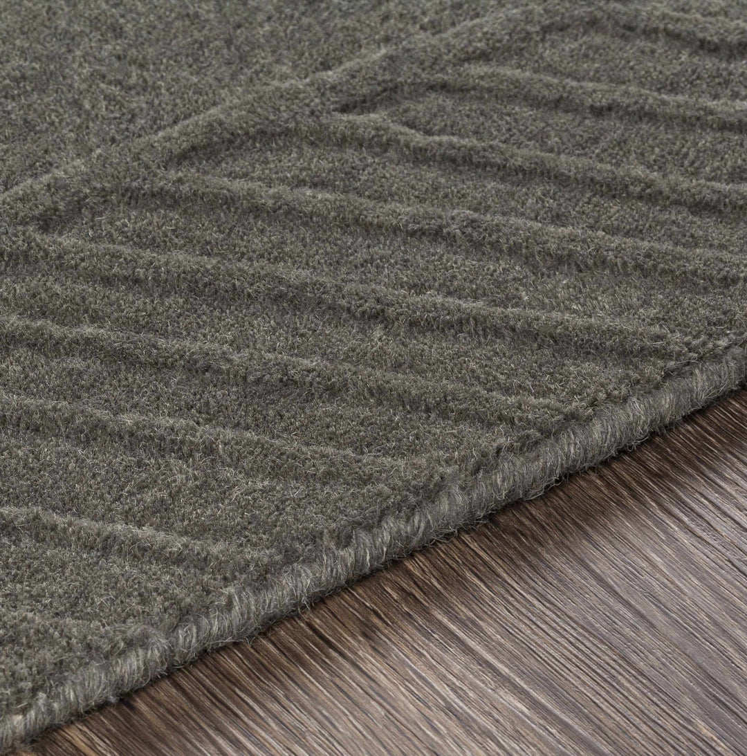 Everson Modern Geometrical Charcoal Carpet Area Rug - The Rug Decor