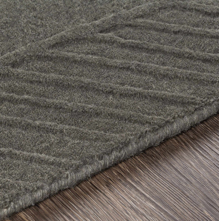 Everson Modern Geometrical Charcoal Carpet Area Rug - The Rug Decor