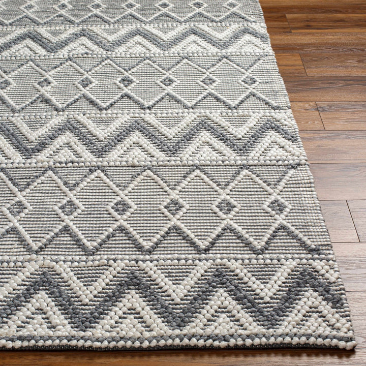 Evita Contemporary Geometrical Gray And Ivory Area Rug - The Rug Decor