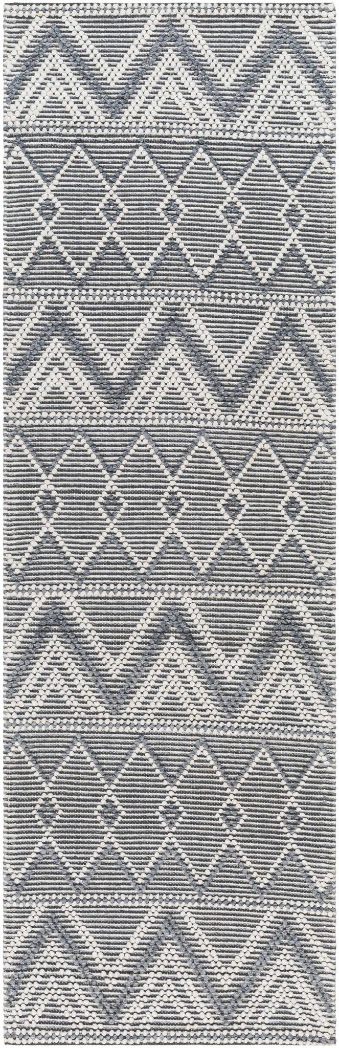 Evita Contemporary Geometrical Gray And Ivory Area Rug - The Rug Decor