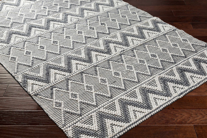 Evita Contemporary Geometrical Gray And Ivory Area Rug - The Rug Decor