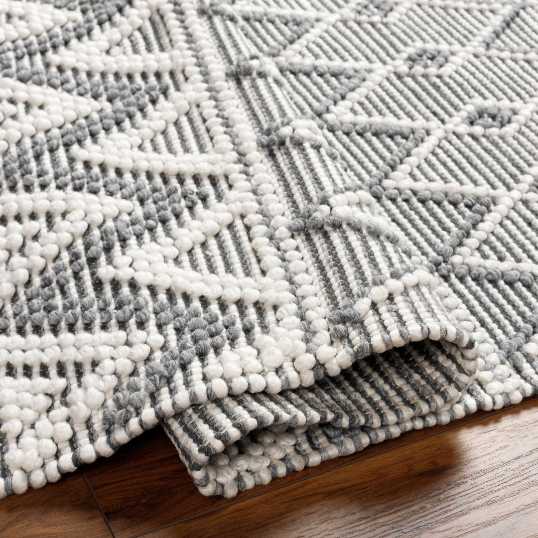 Evita Contemporary Geometrical Gray And Ivory Area Rug - The Rug Decor