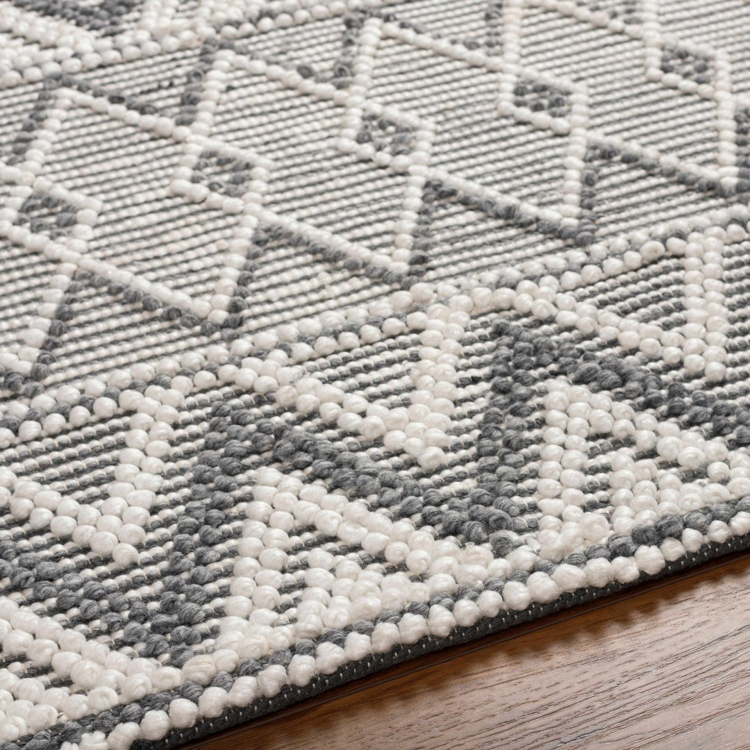 Evita Contemporary Geometrical Gray And Ivory Area Rug - The Rug Decor