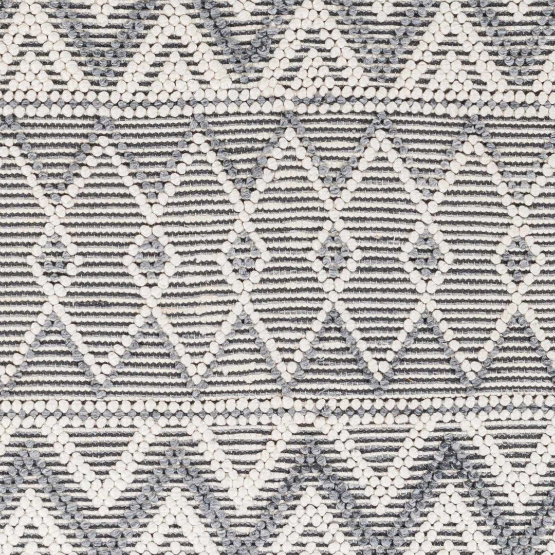Evita Contemporary Geometrical Gray And Ivory Area Rug - The Rug Decor
