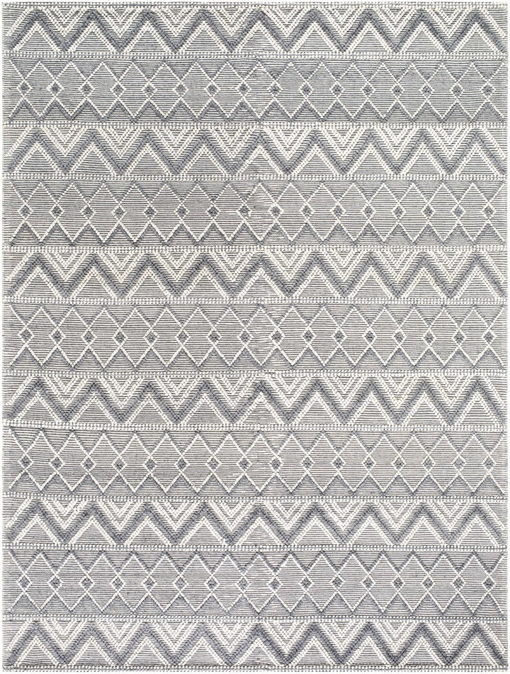 Evita Contemporary Geometrical Gray And Ivory Area Rug - The Rug Decor