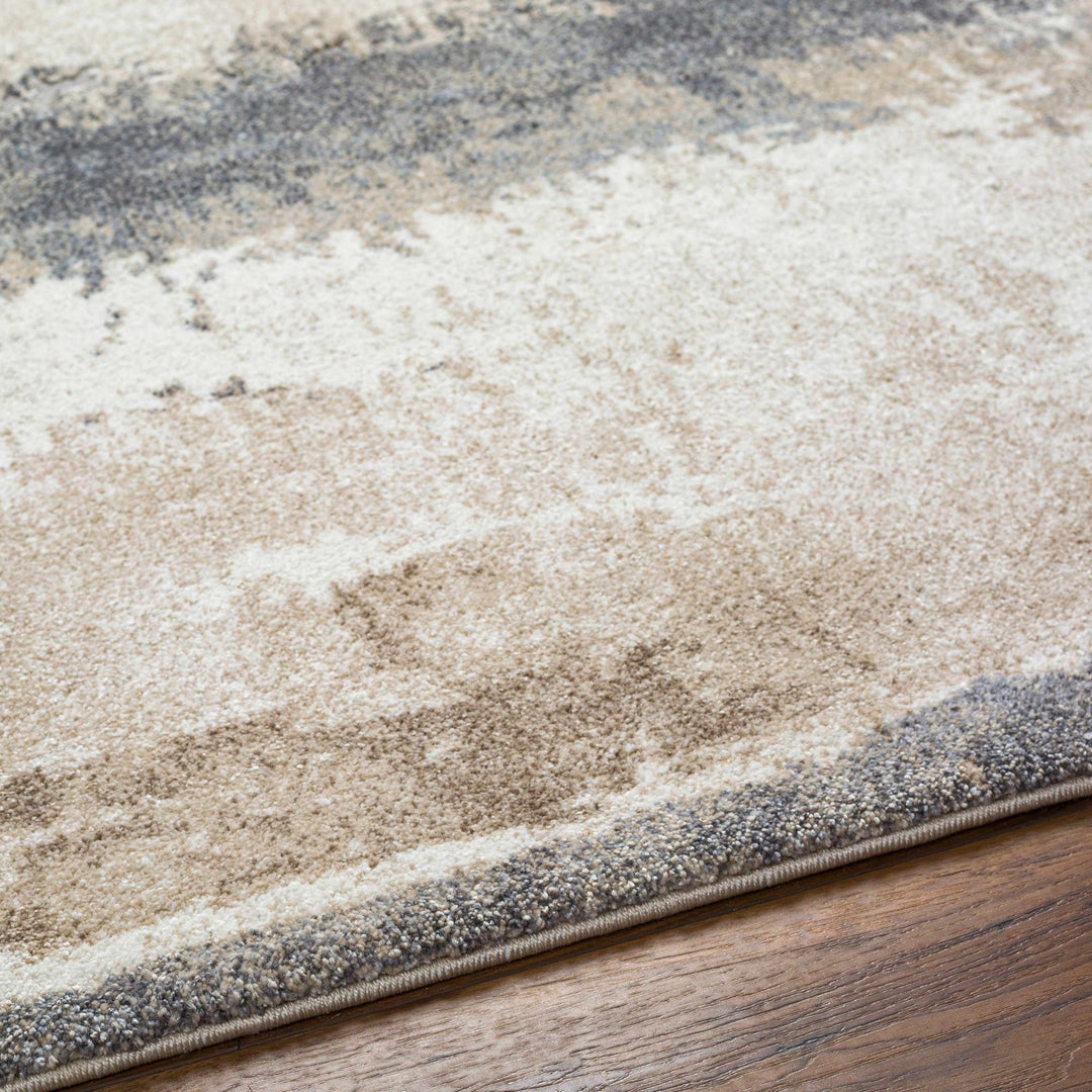 Ezell Modern Abstract Design Beige And Gray Rug - The Rug Decor