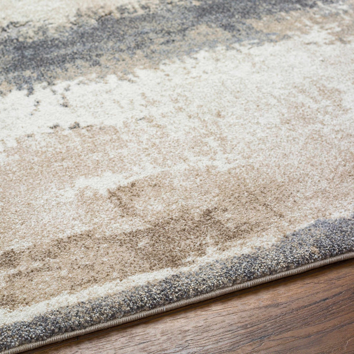 Ezell Modern Abstract Design Beige And Gray Rug - The Rug Decor