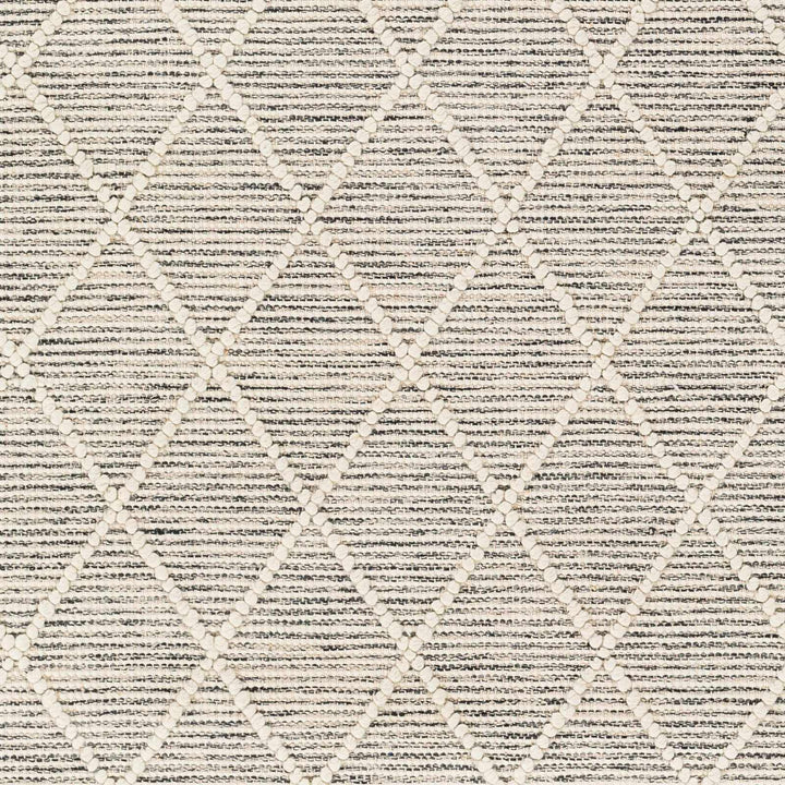 Ezria Modern Geometric Design Ivory And Black Hand Woven Wool Rug - The Rug Decor