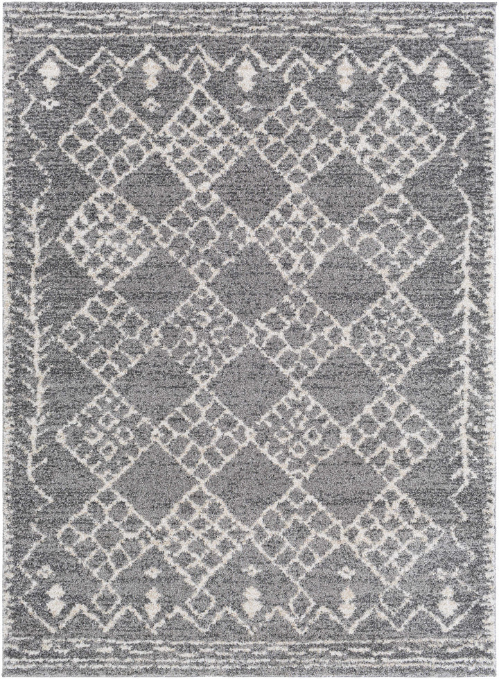 Fadden Modern Geometrical Design Gray And Ivory Area Rug