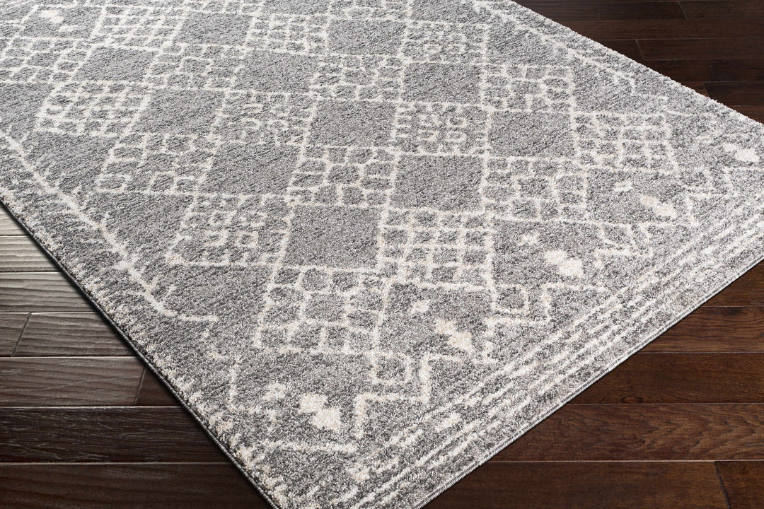 Fadden Modern Geometrical Design Gray And Ivory Area Rug