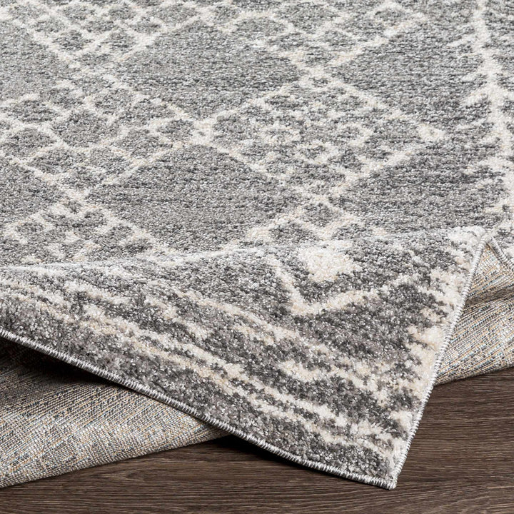 Fadden Modern Geometrical Design Gray And Ivory Area Rug