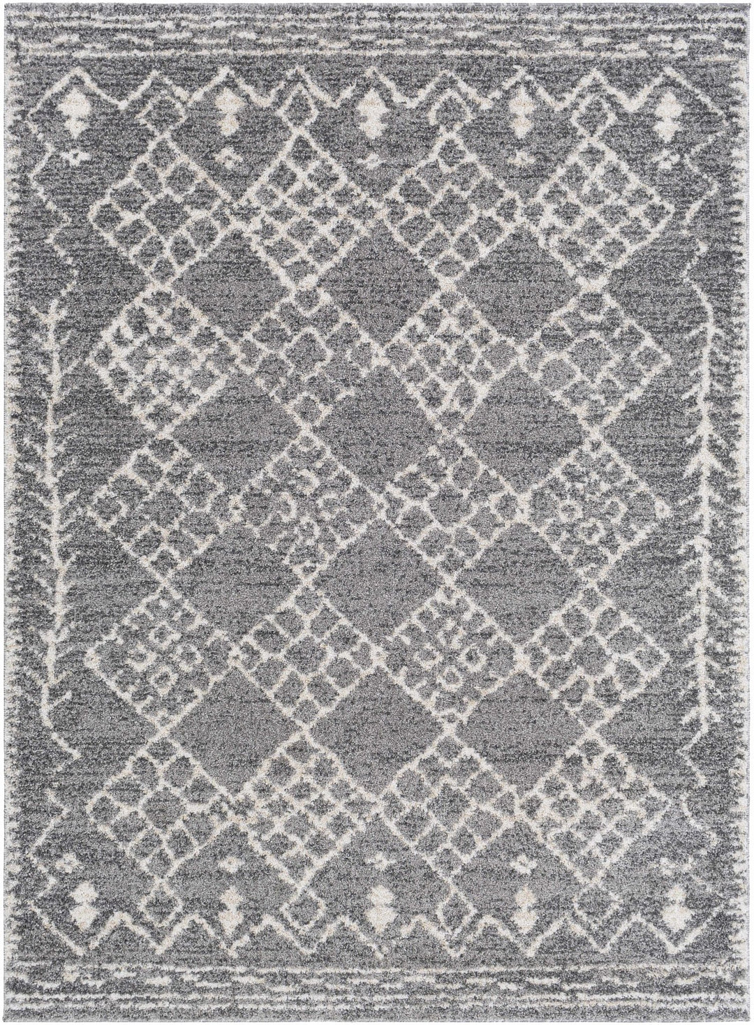 Fadden Modern Geometrical Design Gray And Ivory Area Rug - The Rug Decor