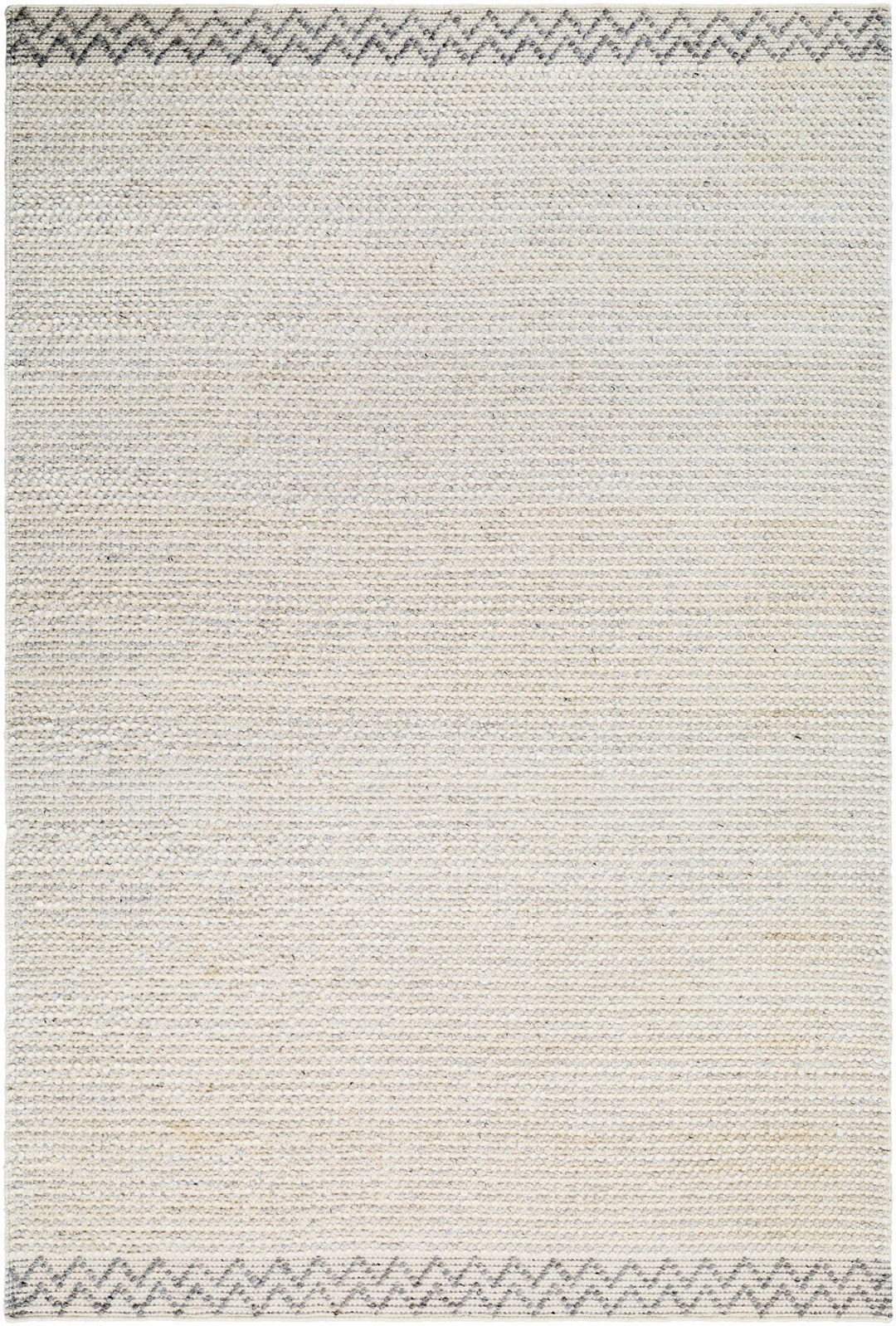Fadia Modern Geometrical Ivory And Gray Hand Woven Area Rug - The Rug Decor