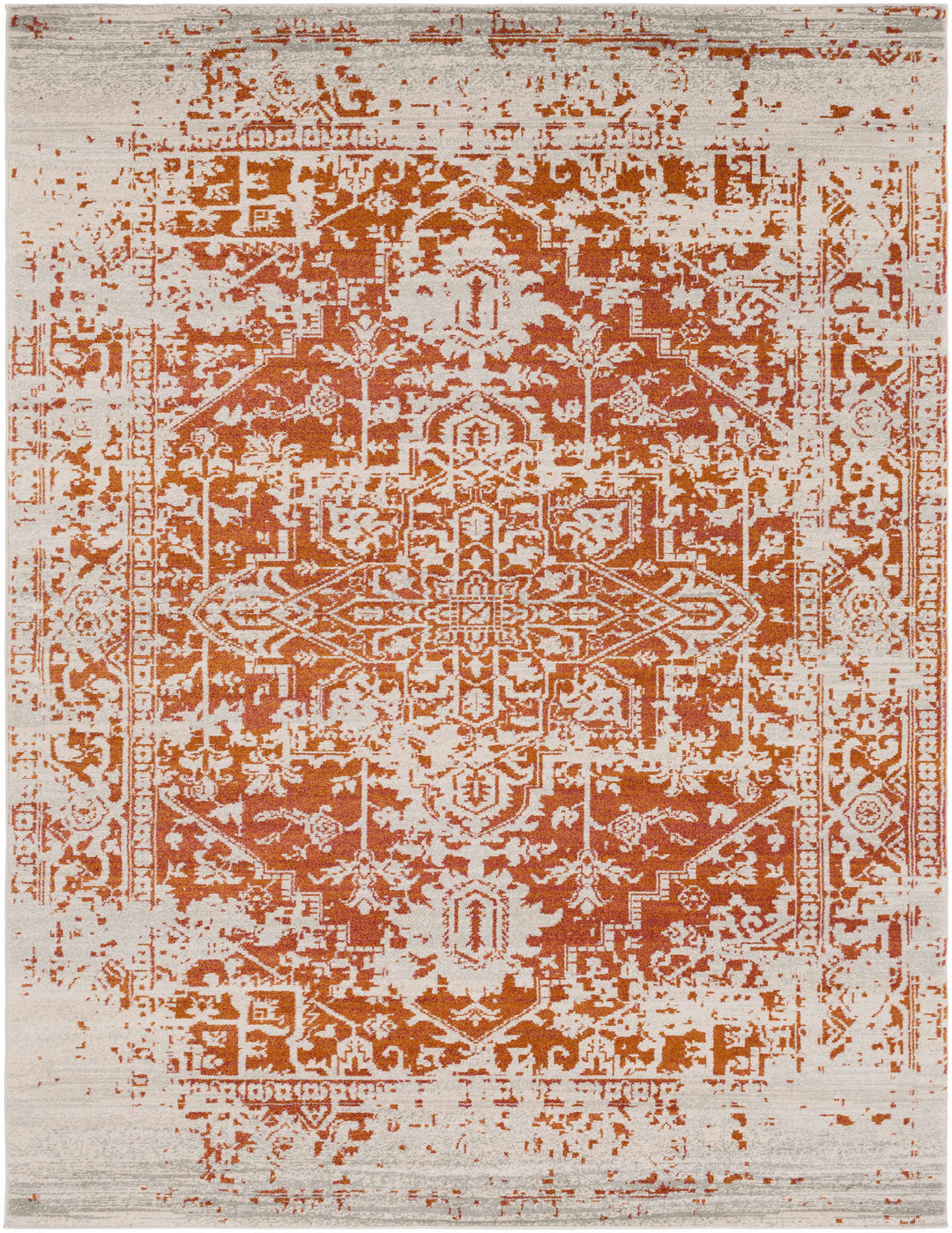 Fairmount Rust And Beige Traditional Style Area Rug