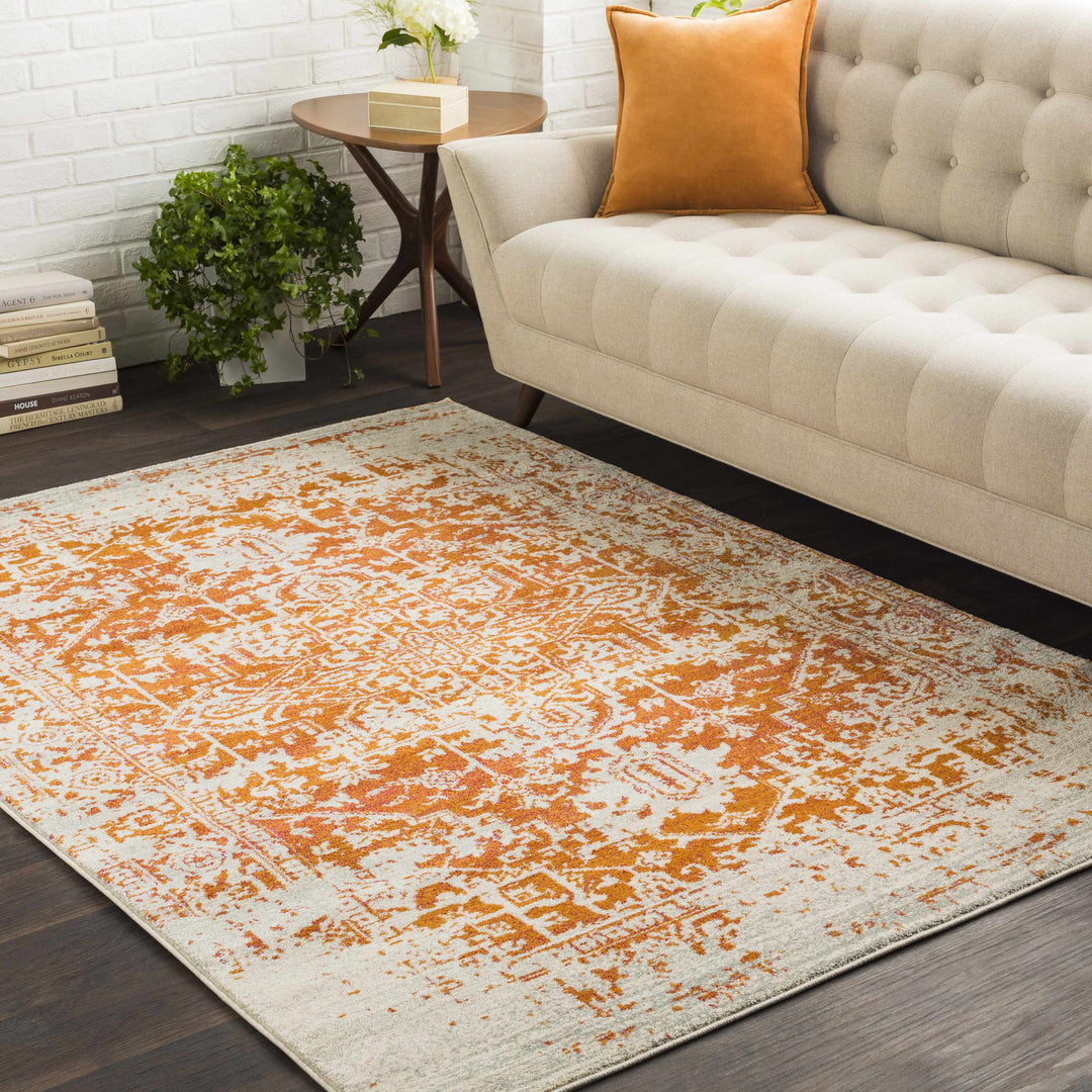 Fairmount Rust And Beige Traditional Style Area Rug