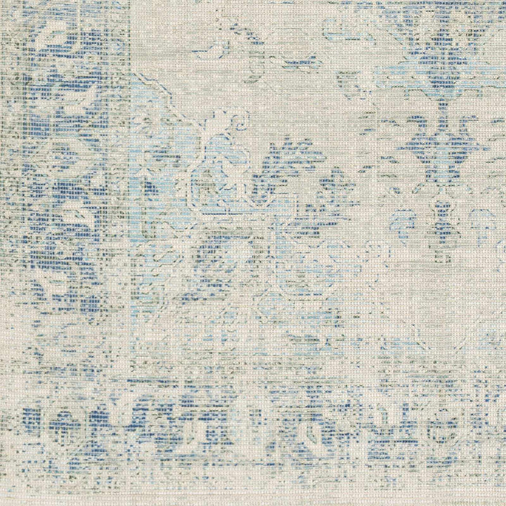 Fairlands Traditional Style Ivory And Blue Hand Woven Area Rug - The Rug Decor
