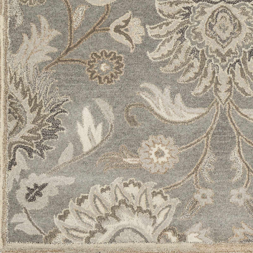 Fanrock Traditional Style Hand Tufted Ivory & Taupe Wool Rug - The Rug Decor