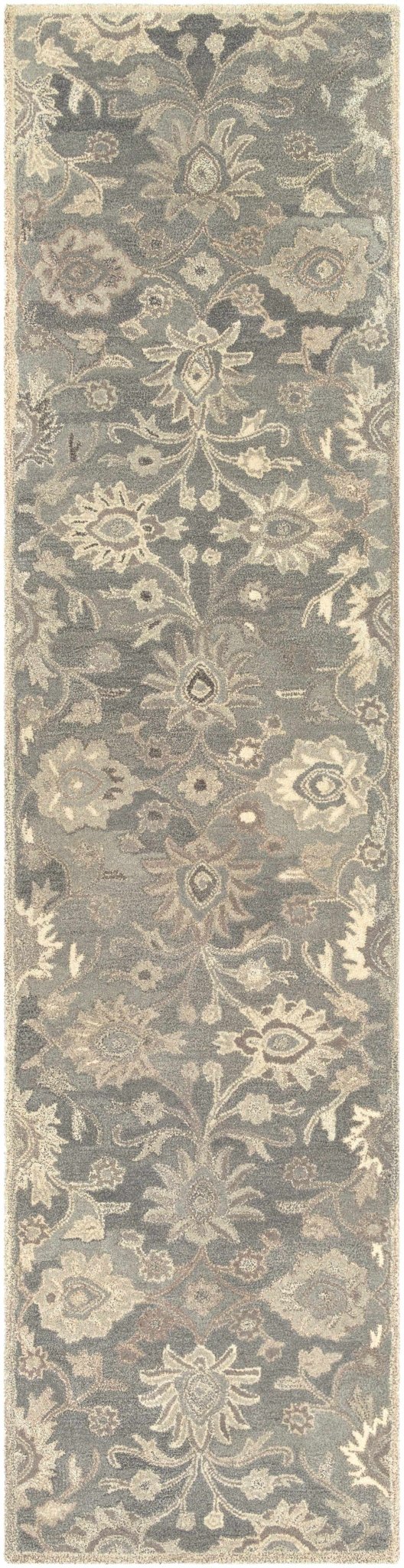 Fanrock Traditional Style Hand Tufted Ivory & Taupe Wool Rug - The Rug Decor