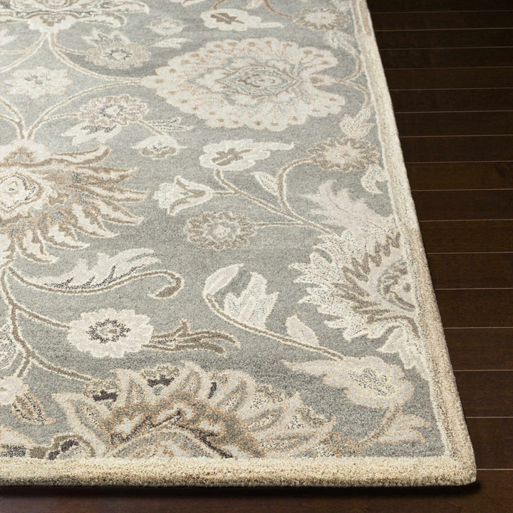 Fanrock Traditional Style Hand Tufted Ivory & Taupe Wool Rug - The Rug Decor