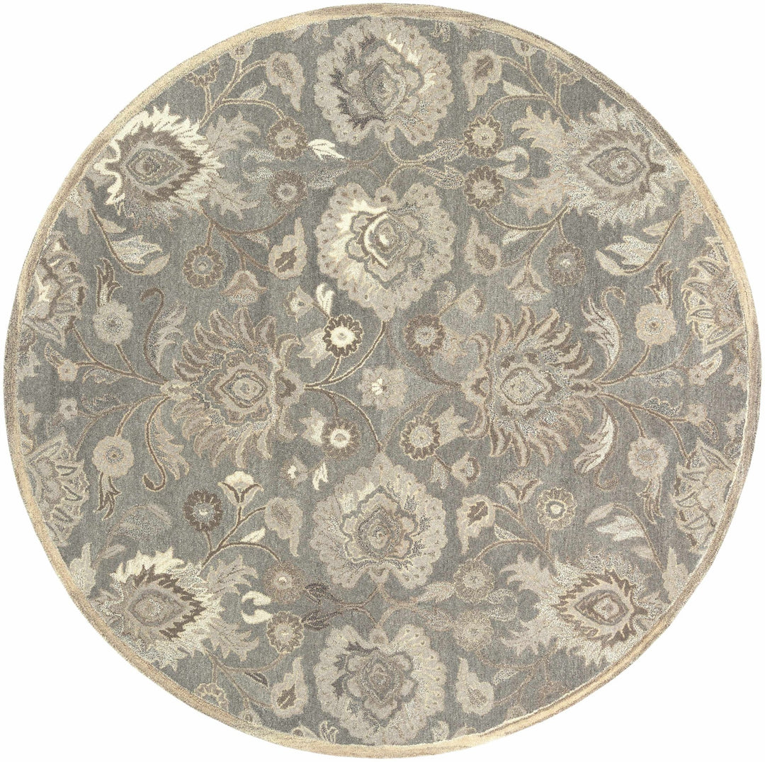 Fanrock Traditional Style Hand Tufted Ivory & Taupe Wool Rug - The Rug Decor