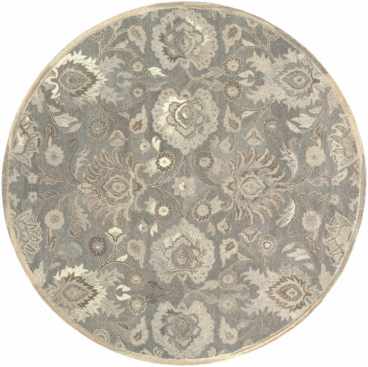Fanrock Traditional Style Hand Tufted Ivory & Taupe Wool Rug - The Rug Decor
