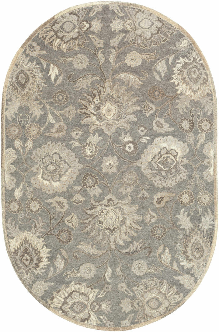 Fanrock Traditional Style Hand Tufted Ivory & Taupe Wool Rug - The Rug Decor