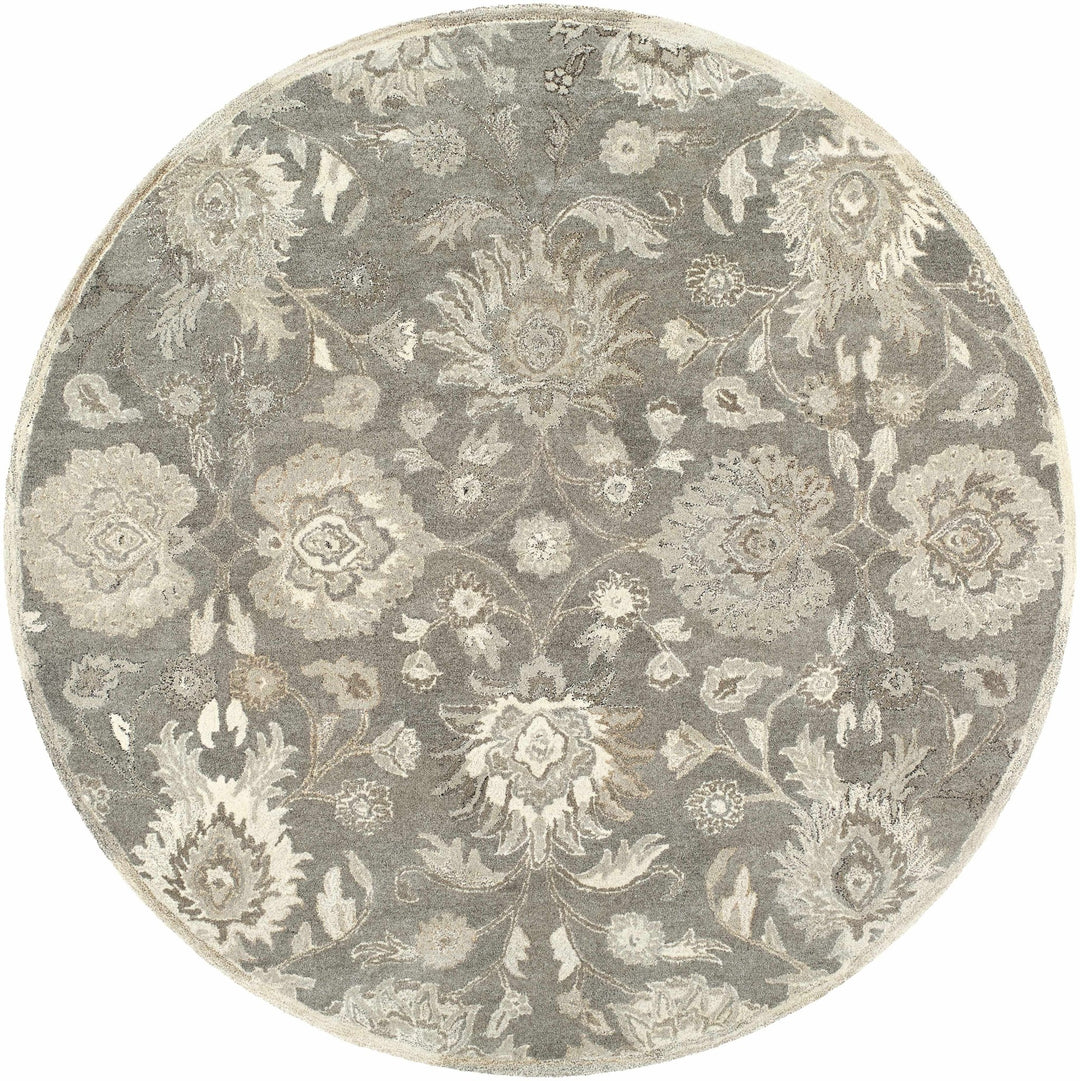 Fanrock Traditional Style Hand Tufted Ivory & Taupe Wool Rug - The Rug Decor