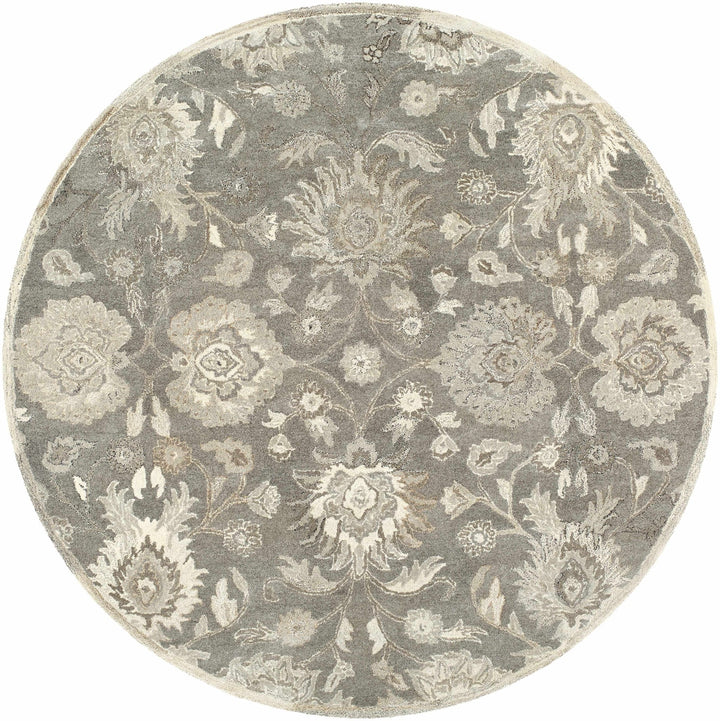 Fanrock Traditional Style Hand Tufted Ivory & Taupe Wool Rug - The Rug Decor