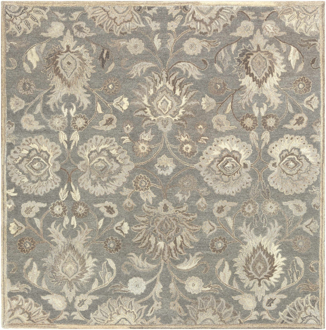 Fanrock Traditional Style Hand Tufted Ivory & Taupe Wool Rug - The Rug Decor