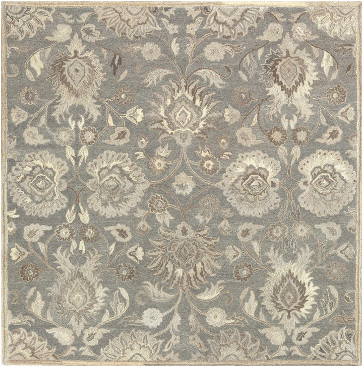 Fanrock Traditional Style Hand Tufted Ivory & Taupe Wool Rug - The Rug Decor