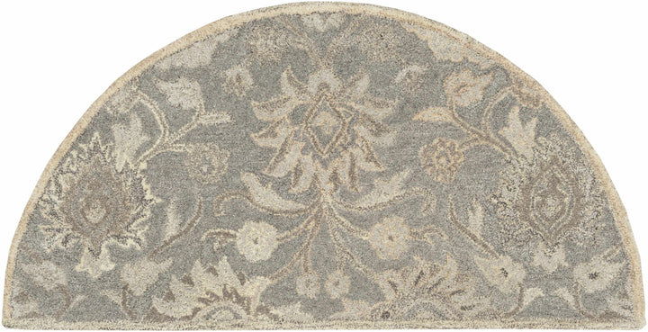 Fanrock Traditional Style Hand Tufted Ivory & Taupe Wool Rug - The Rug Decor