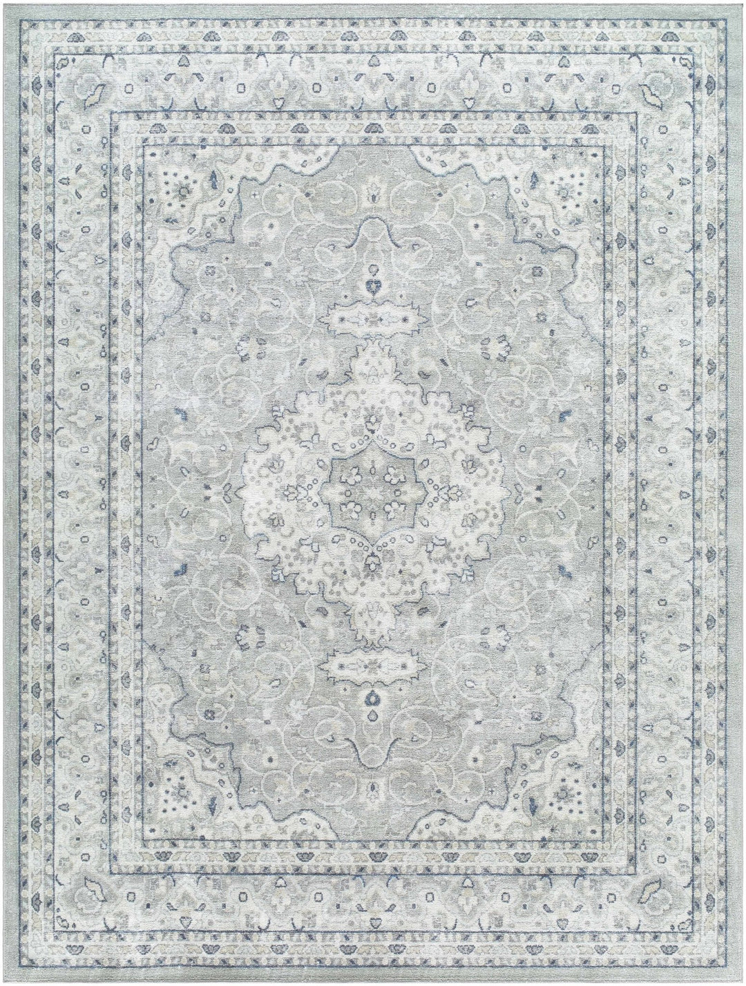 Farai Gray Traditional Medallion Design Rug - The Rug Decor