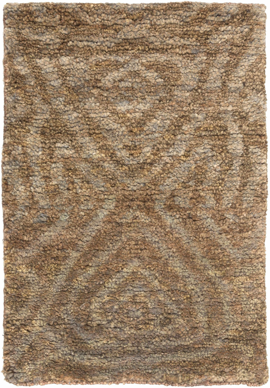 Farmersville Brown Abstract Design Hand Knotted Area Rug - The Rug Decor