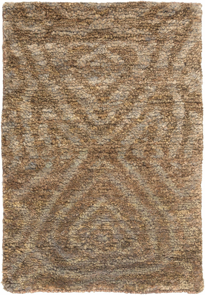 Farmersville Brown Abstract Design Hand Knotted Area Rug - The Rug Decor