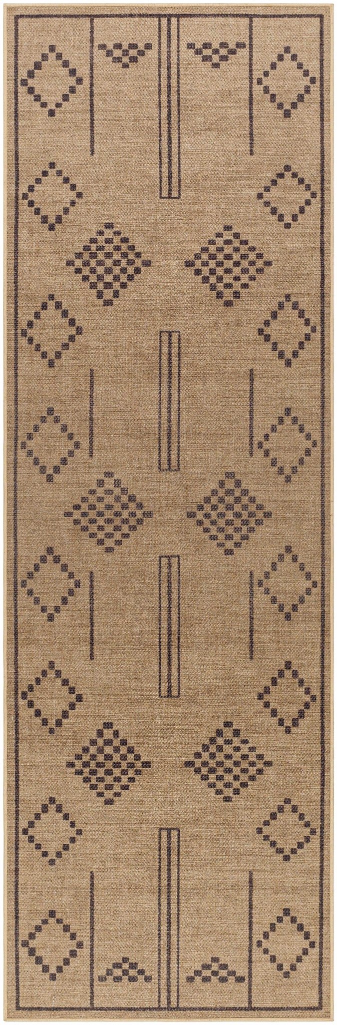 Fathi Traditional Style Tan And Taupe Washable Rug - The Rug Decor