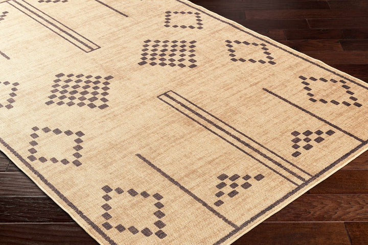 Fathi Traditional Style Tan And Taupe Washable Rug - The Rug Decor