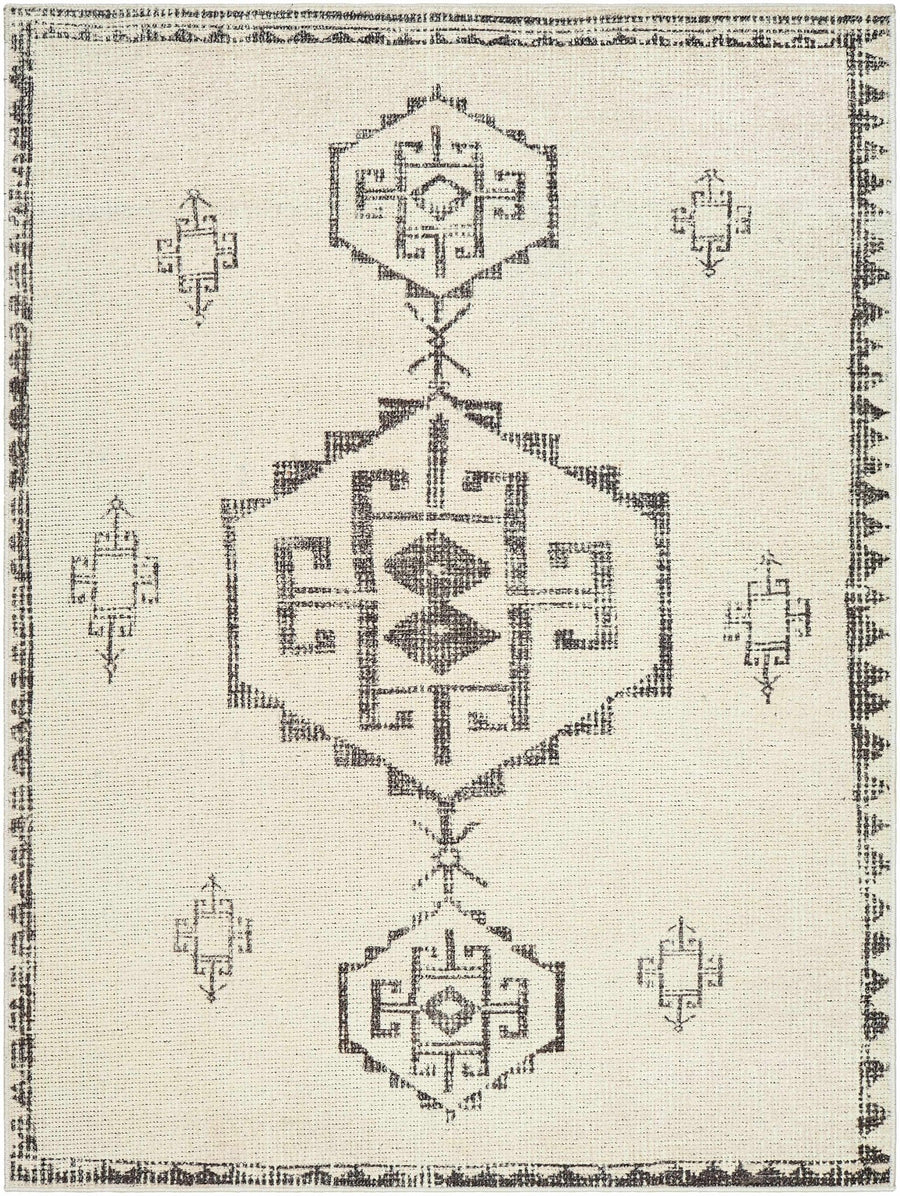 Fatin Traditional Tribal Beige And Gray Area Rug - The Rug Decor